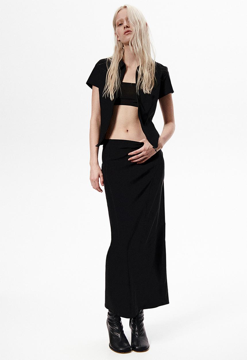 H&M - Jersey maxi skirt - black