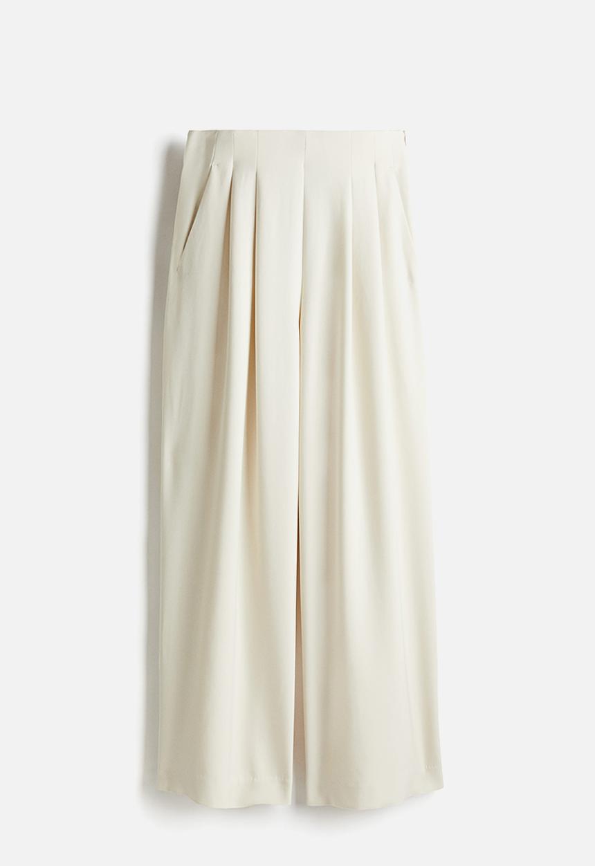 H&M - Wide trousers - cream