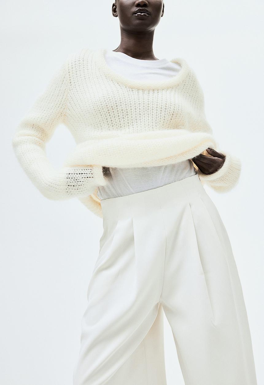 H&M - Wide trousers - cream