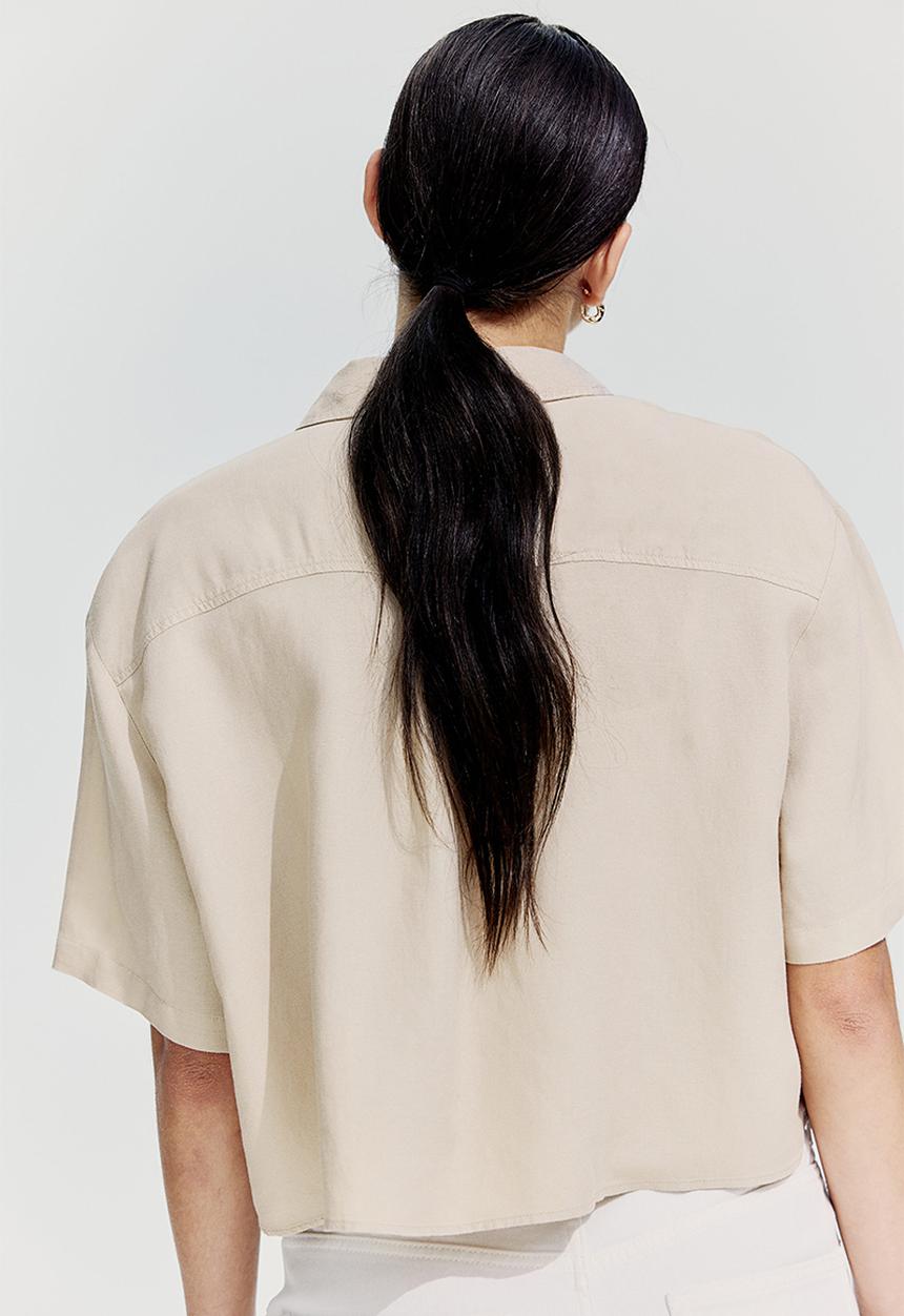 H&M - Linen-blend shirt - beige
