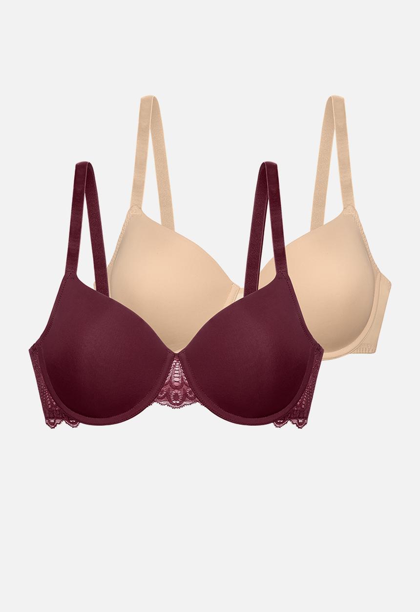 DORINA - Lorena Light padded demi - red/beige
