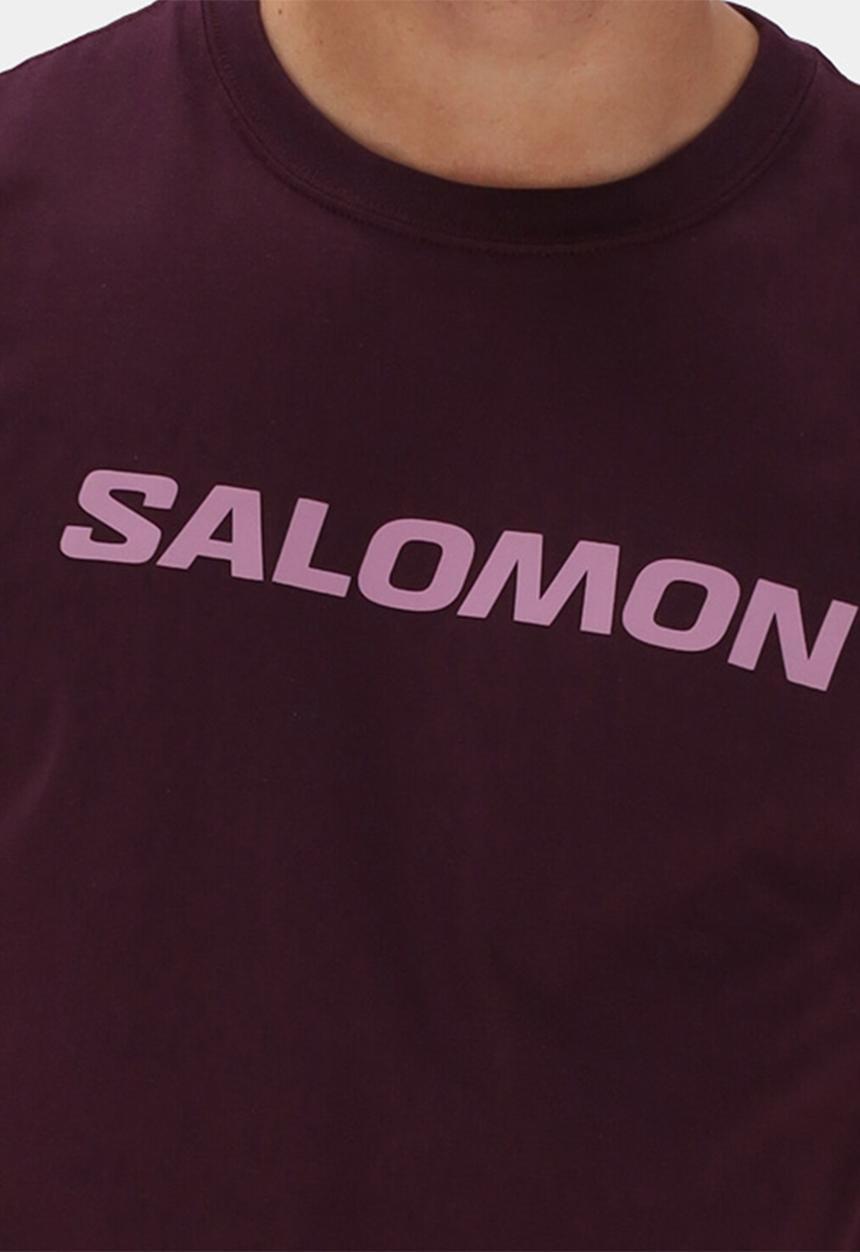 Salomon - Core Logo Ss Tee - Cherry Liquer