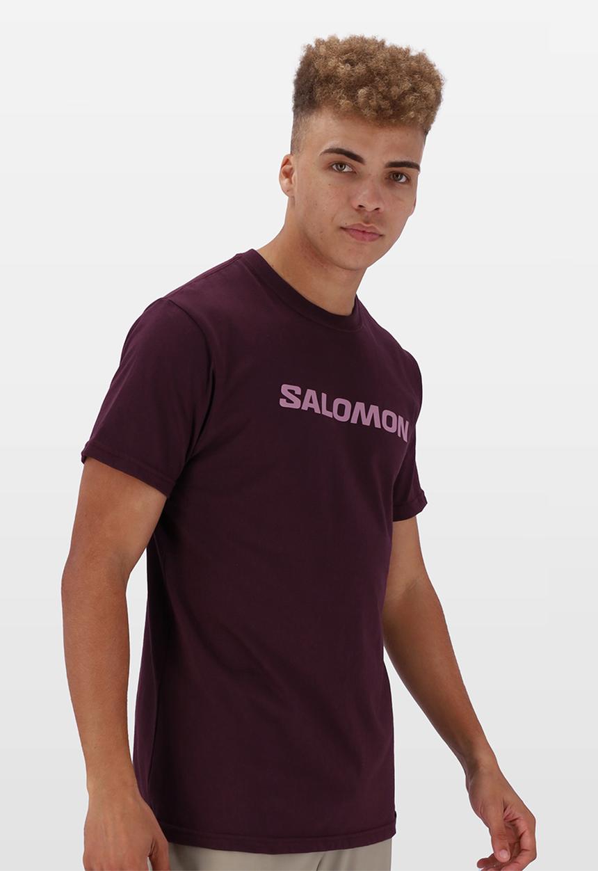 Salomon - Core Logo Ss Tee - Cherry Liquer