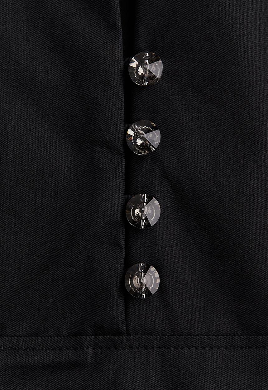 H&M - Loose-fit tuxedo shirt - black