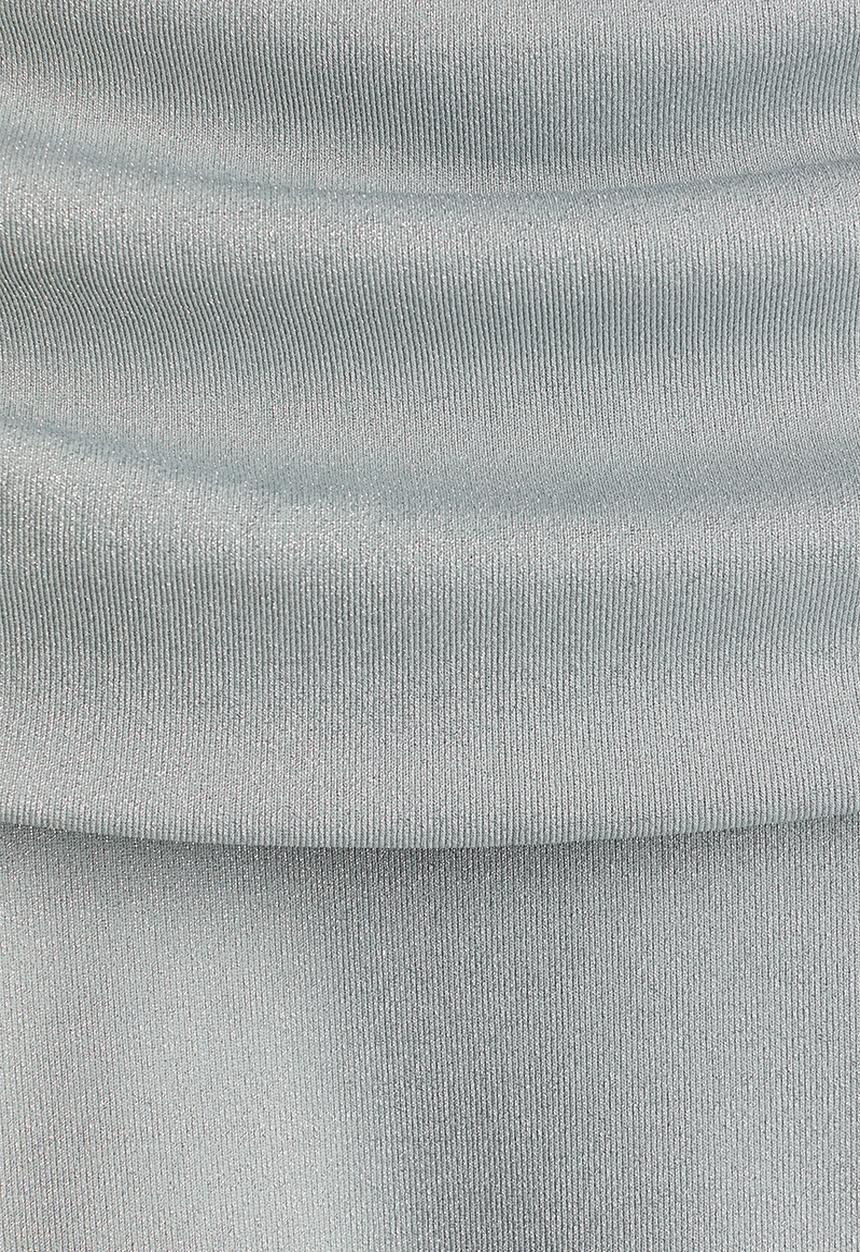 H&M - Gathered off-the-shoulder top - grey glittery