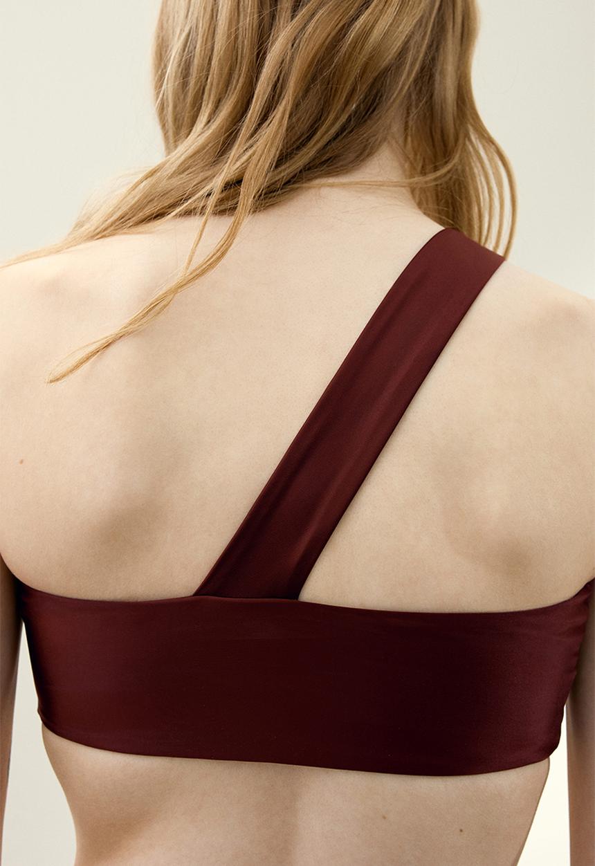 H&M - H&M Studio: One-shoulder bikini top - dark brown