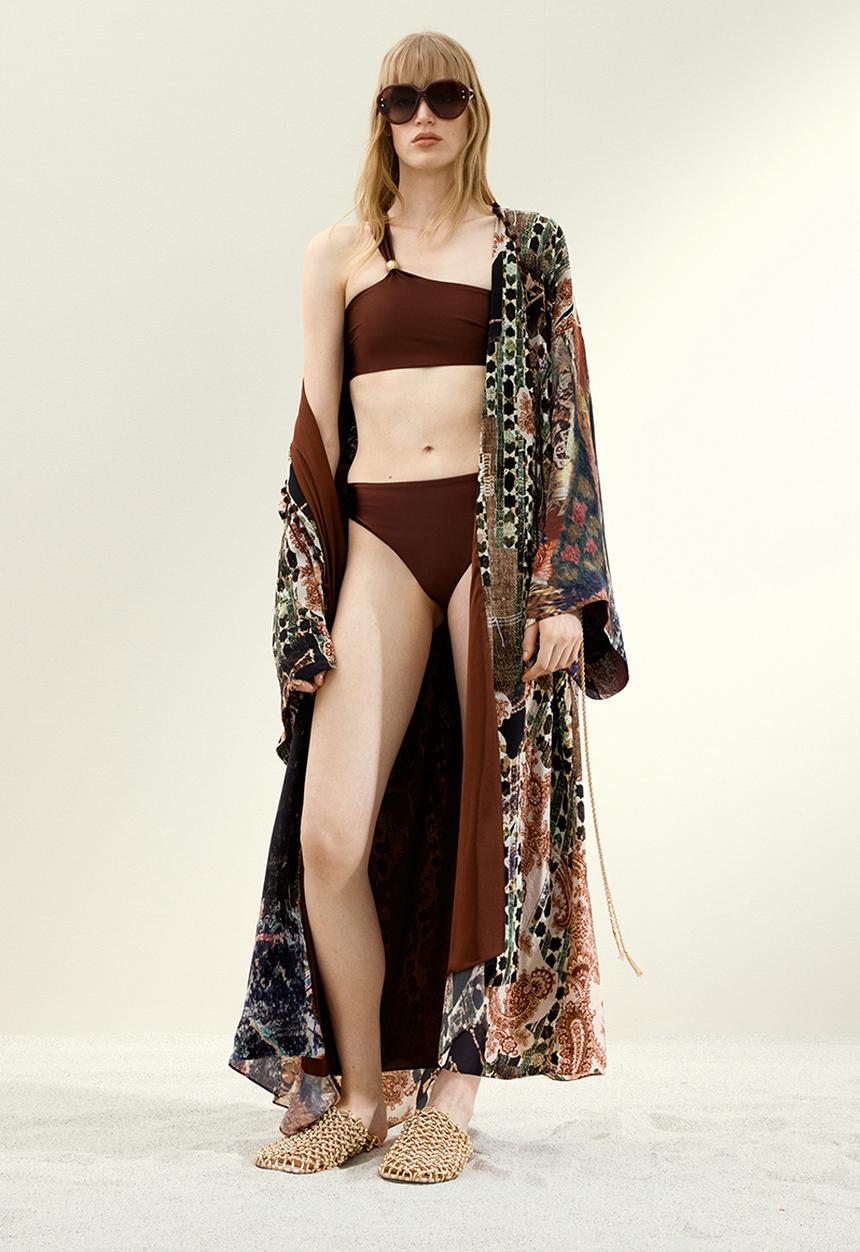 H&M - H&M Studio: One-shoulder bikini top - dark brown