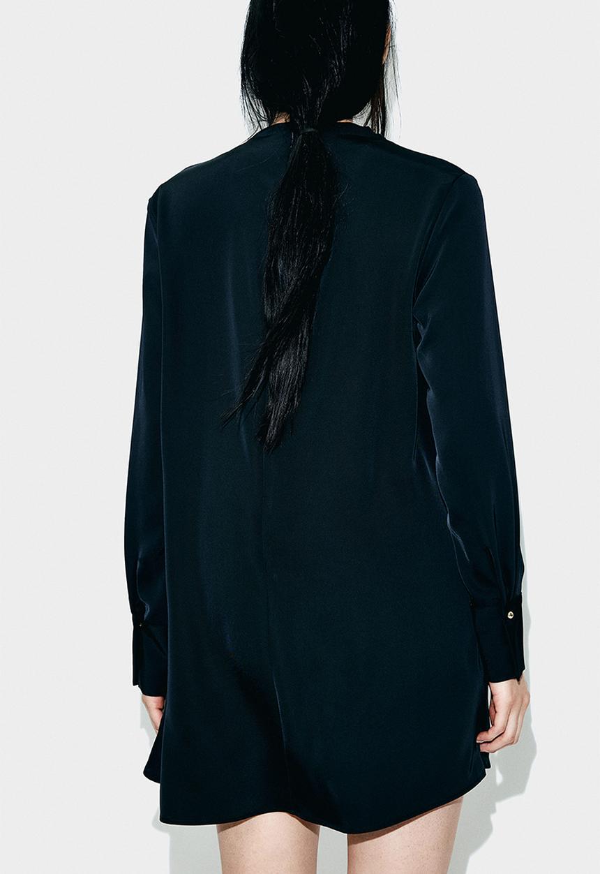 H&M - Draped twill dress - black
