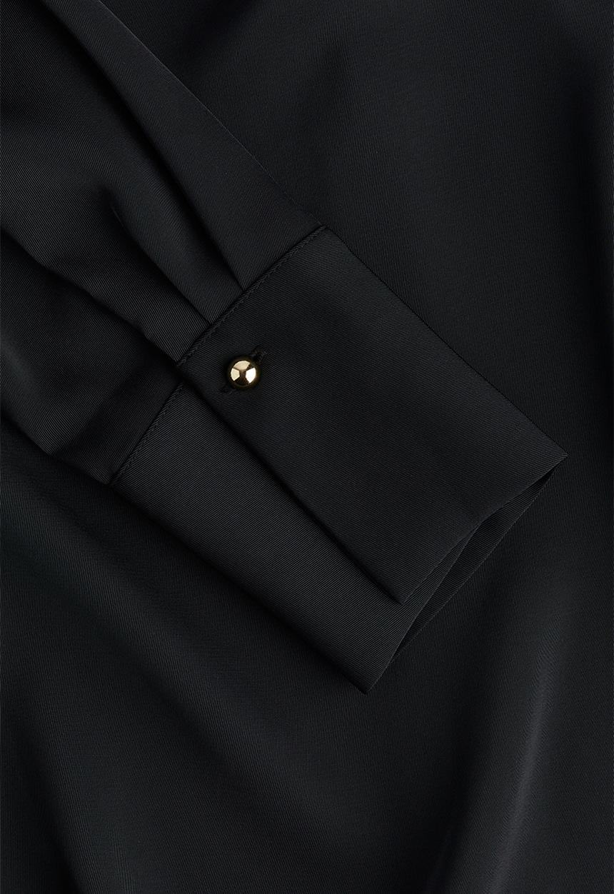 H&M - Draped twill dress - black