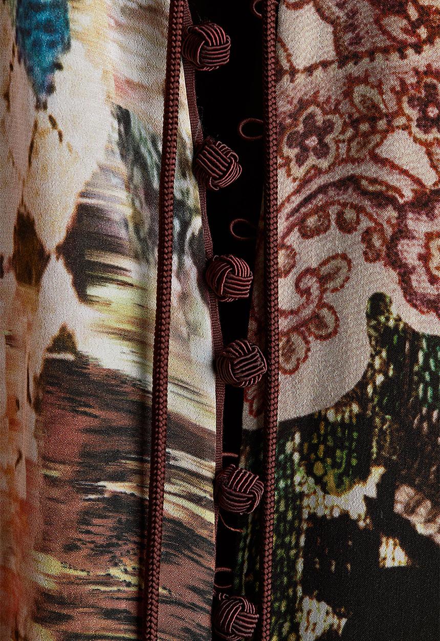 H&M - H&M Studio: Crêpe kaftan - brown/patterned