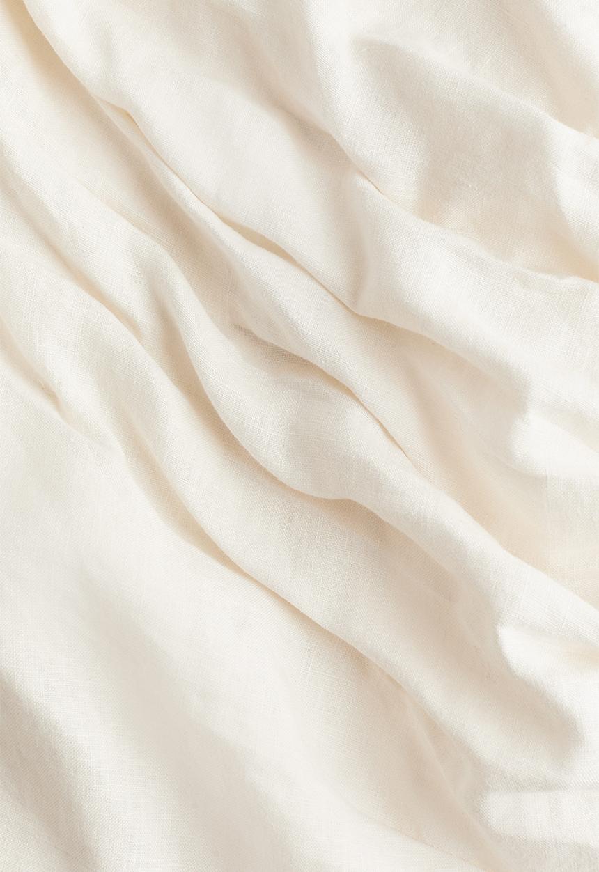 H&M - H&M Studio: Asymmetric linen mini dress - cream 