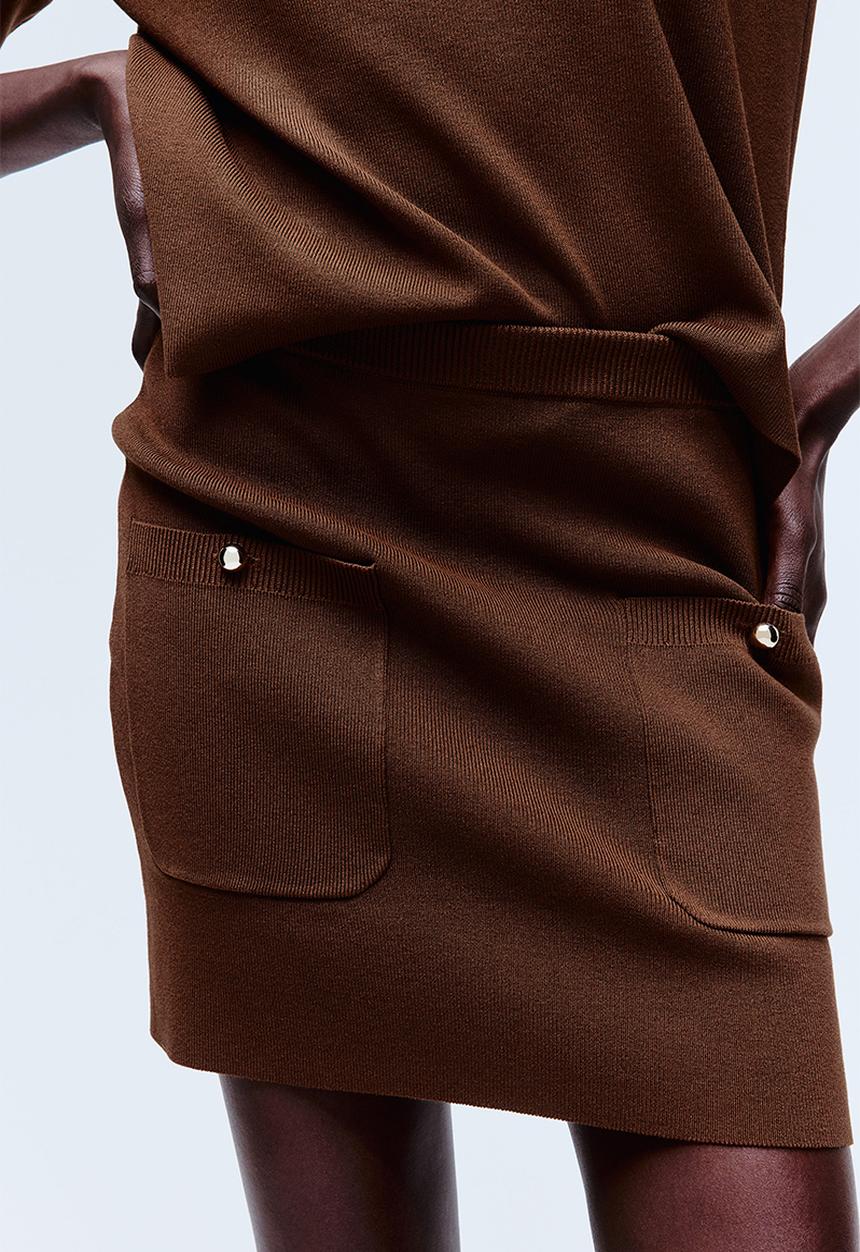 H&M - Fine-knit skirt - brown