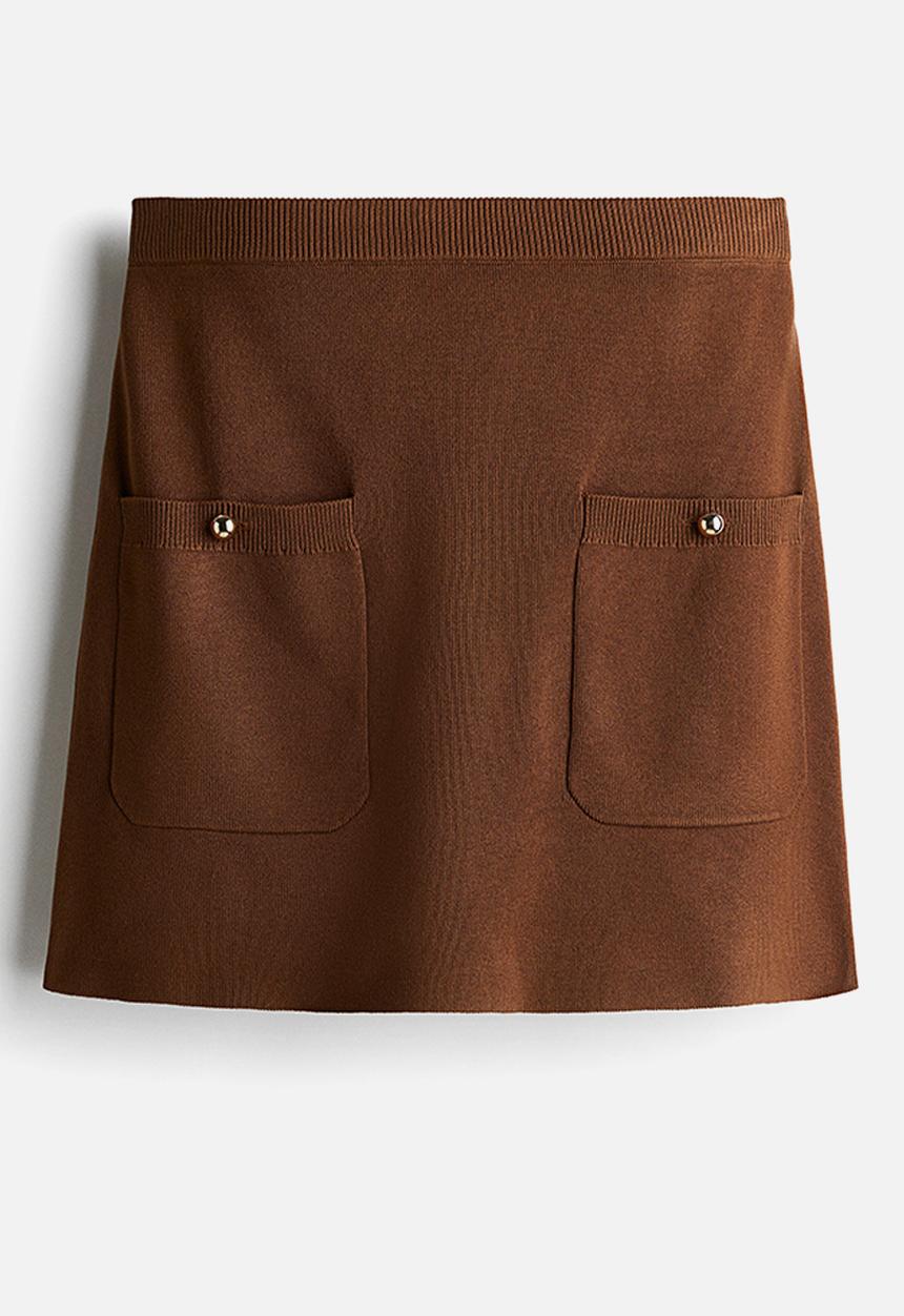 H&M - Fine-knit skirt - brown