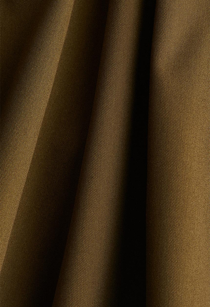 H&M - Flared-skirt dress - dark khaki green 