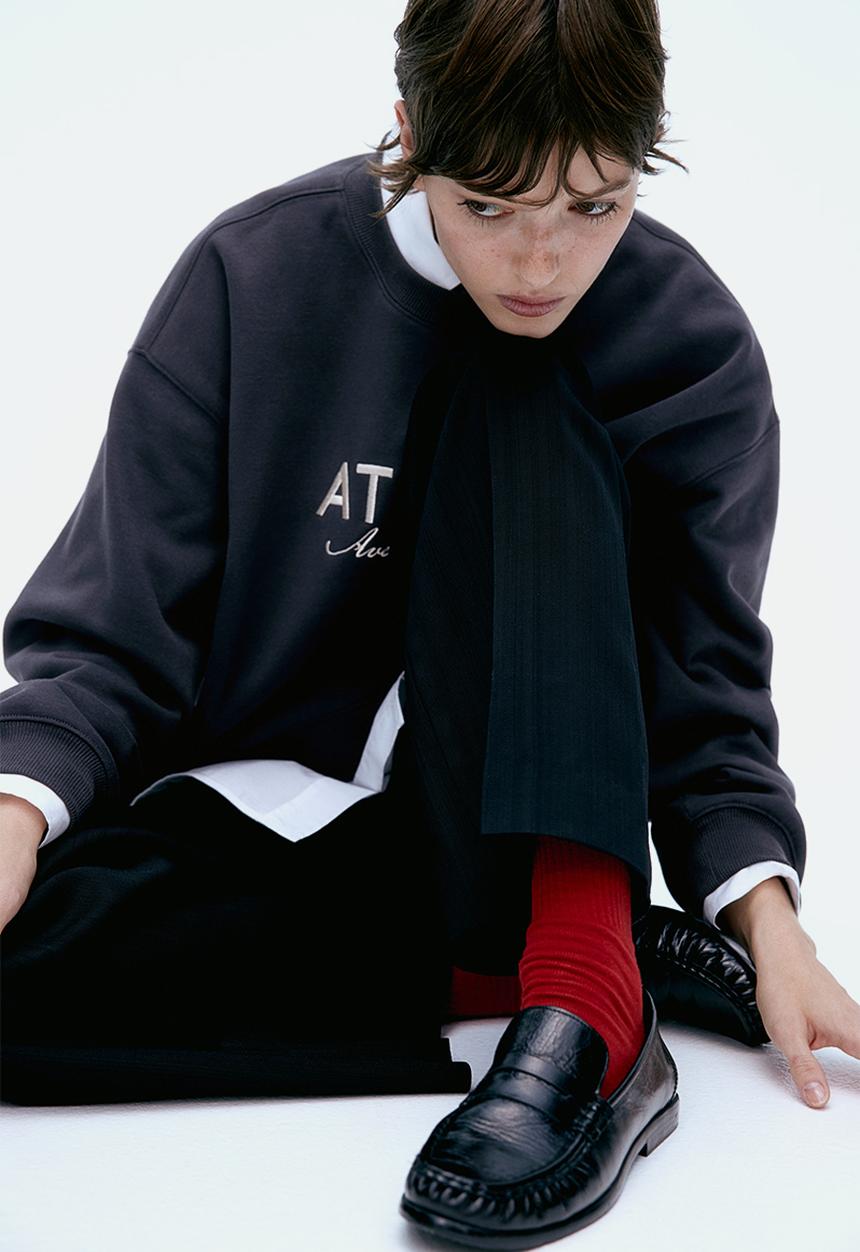 H&M - Text-motif sweatshirt - grey,multi