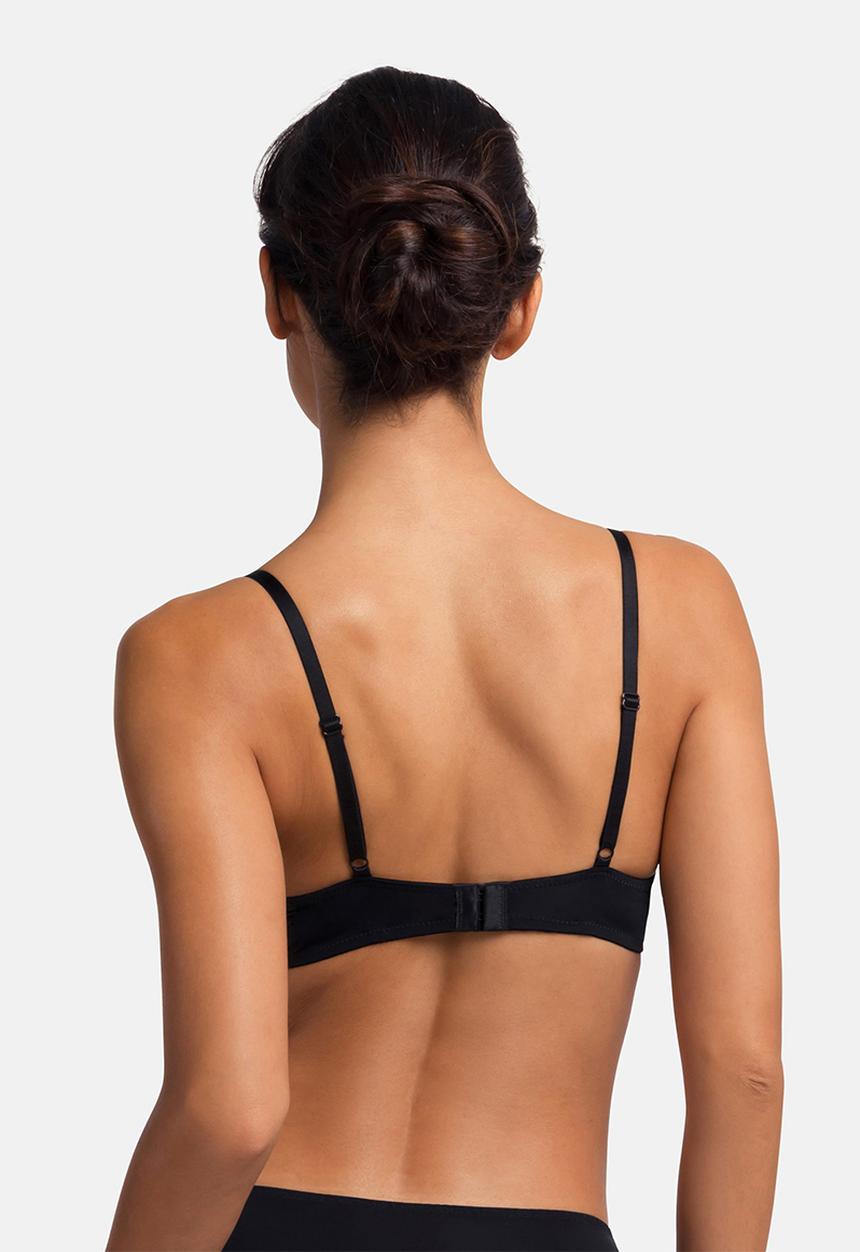 DORINA - Lorena Light padded demi - black/coral