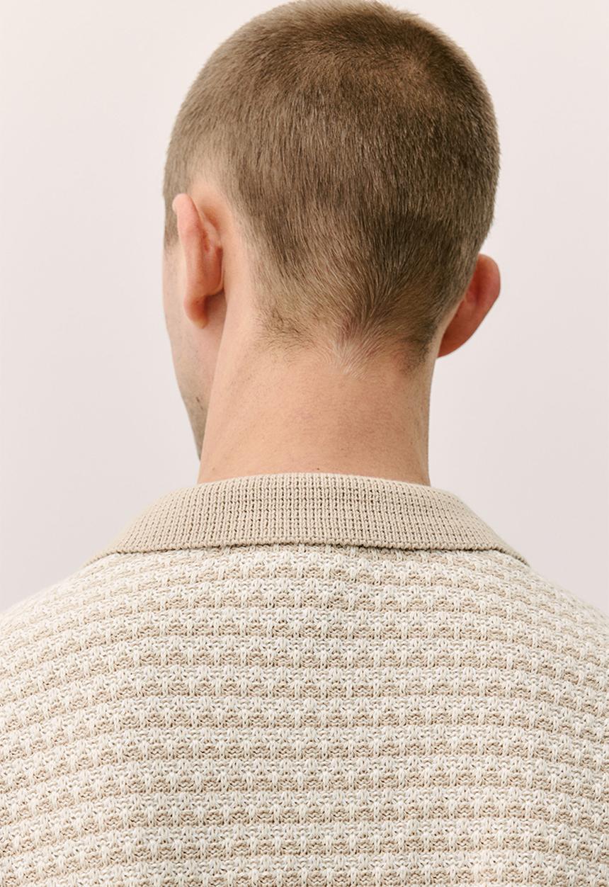 H&M - Regular fit textured-knit shirt - beige