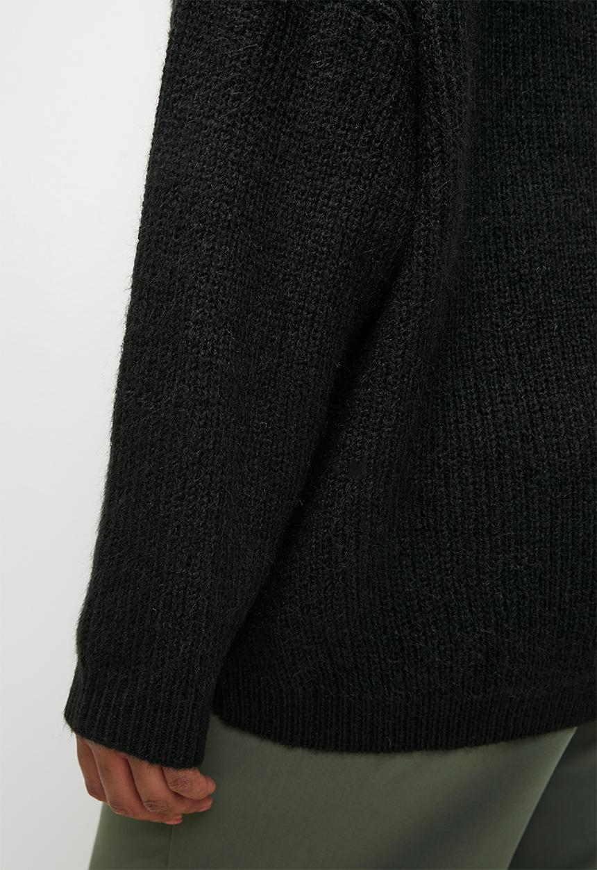 Cotton On - Plus  luxe rib boatneck off shoulder - black