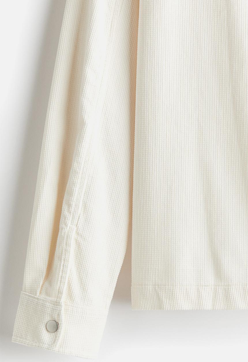 H&M - Regular fit corduroy overshirt - white