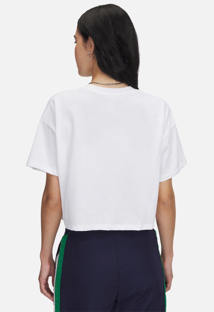 Under Armour - Ua W Varsity Mix Hw Ss Crop - white