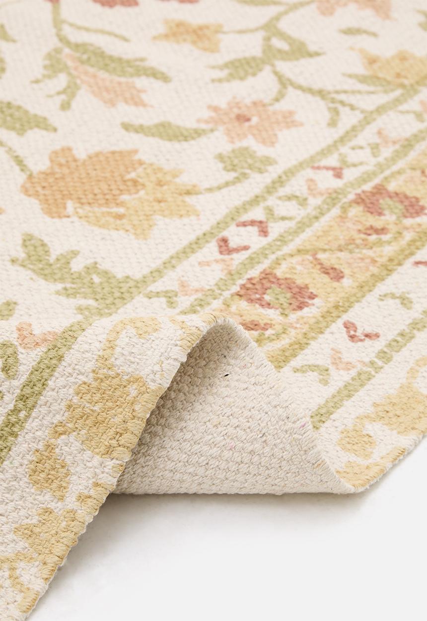 Autumn Floral Cotton Rug Multi