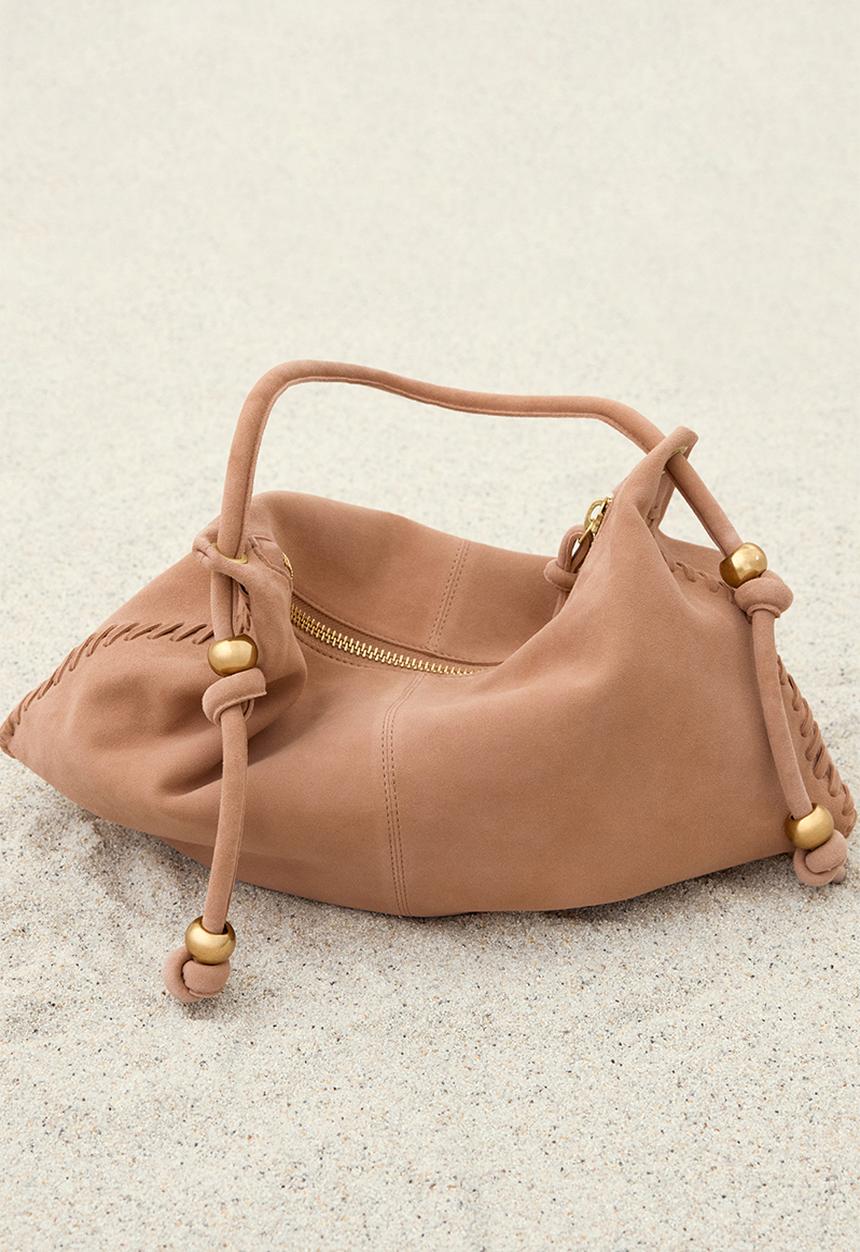 H&M - H&M Studio: Suede shoulder bag - dusty pink