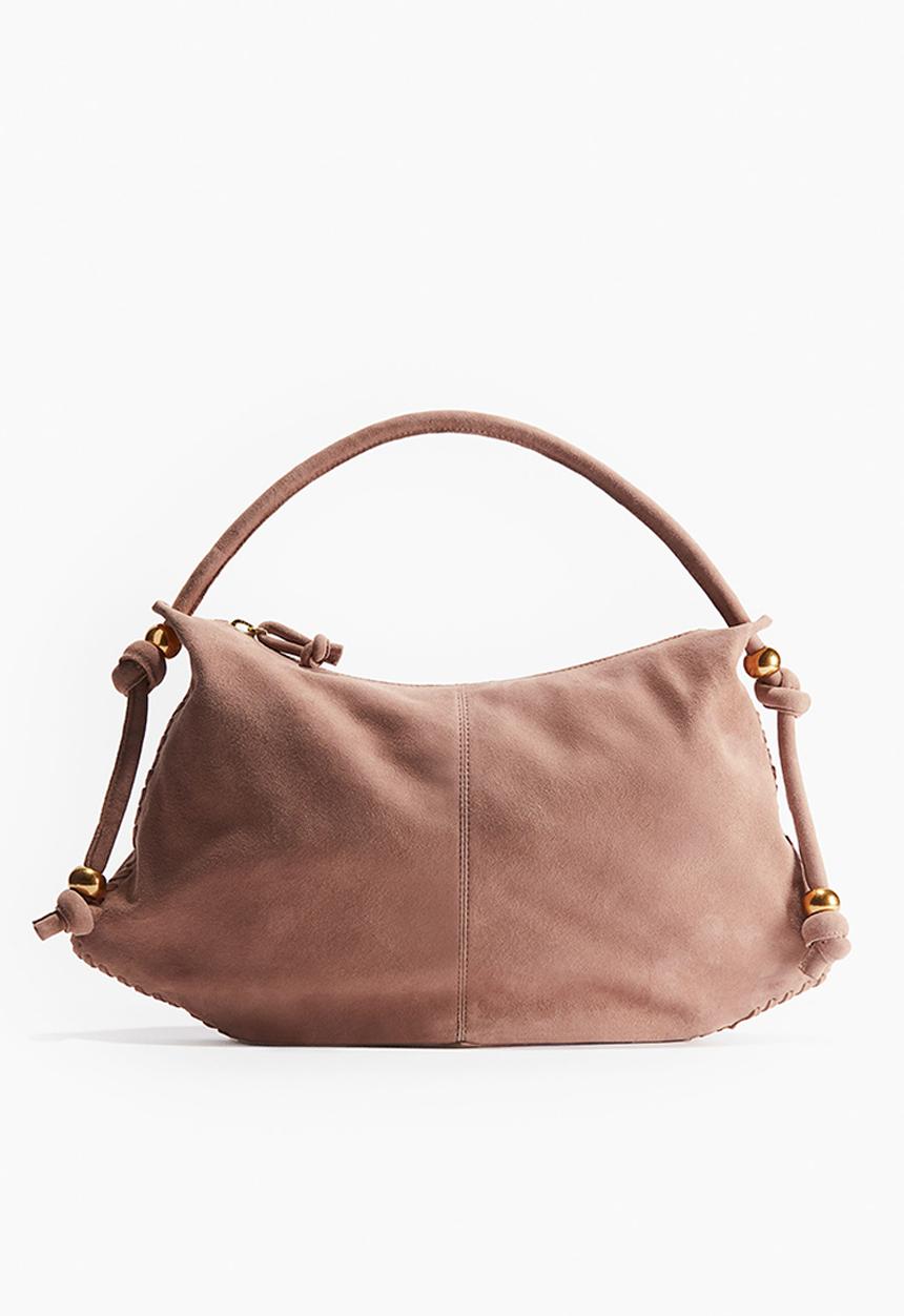 H&M - H&M Studio: Suede shoulder bag - dusty pink