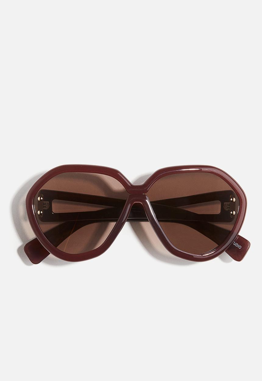 H&M - H&M Studio: Angular sunglasses - brown