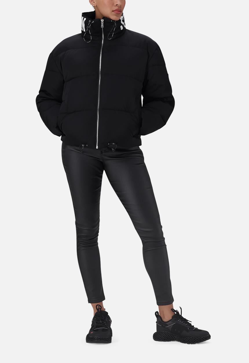 Steve Madden - Nash cropped puffer with detachable hood - black