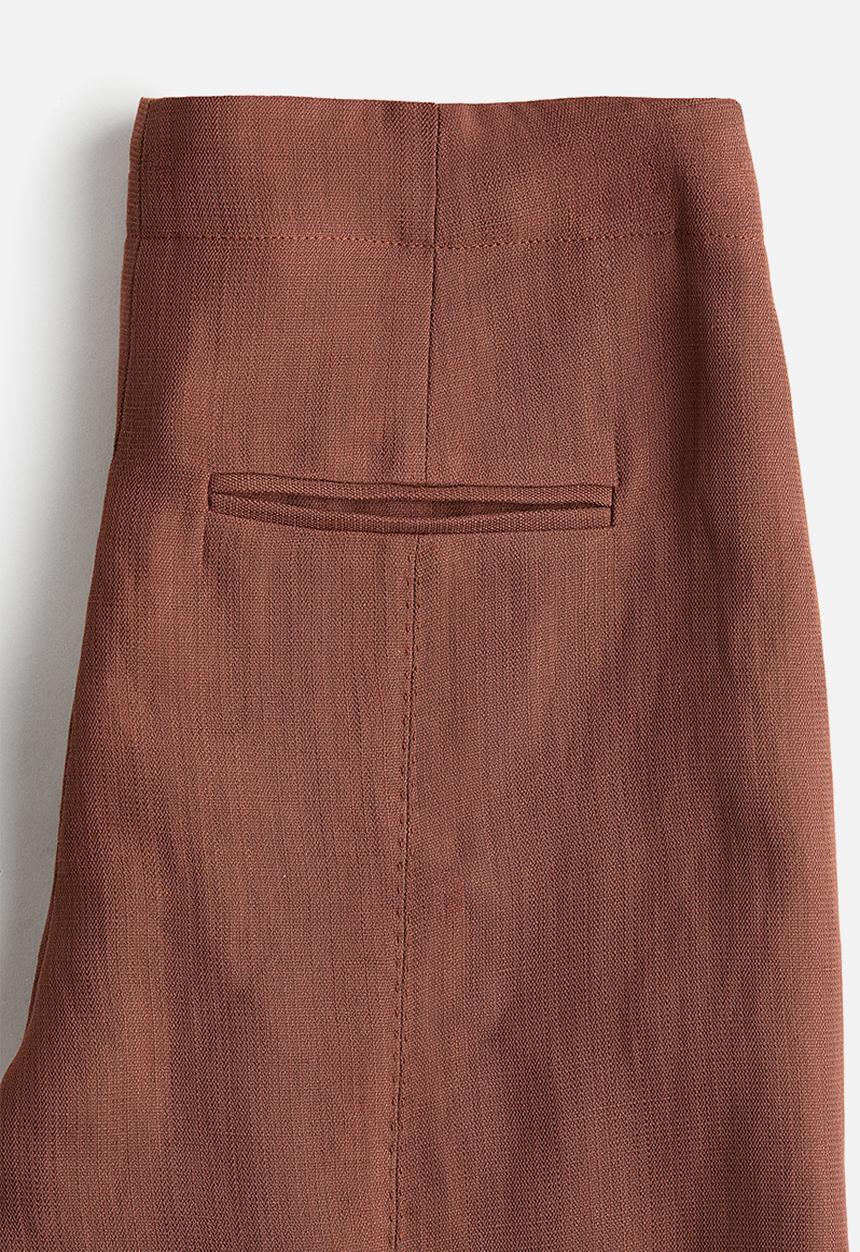 H&M - H&M Studio: Linen-blend bermuda shorts - brown