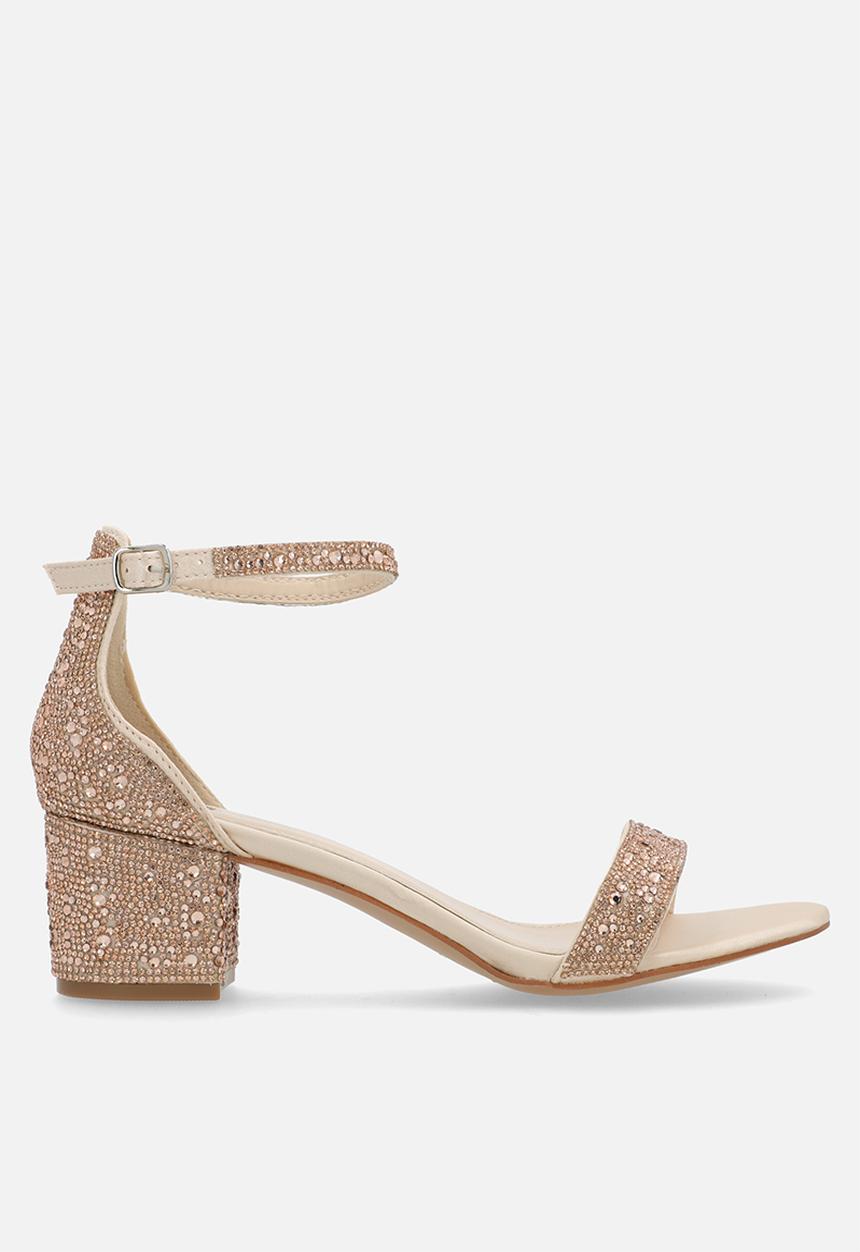 Footwork - Wanda Closed Back Ankle Strap - Rose Gold