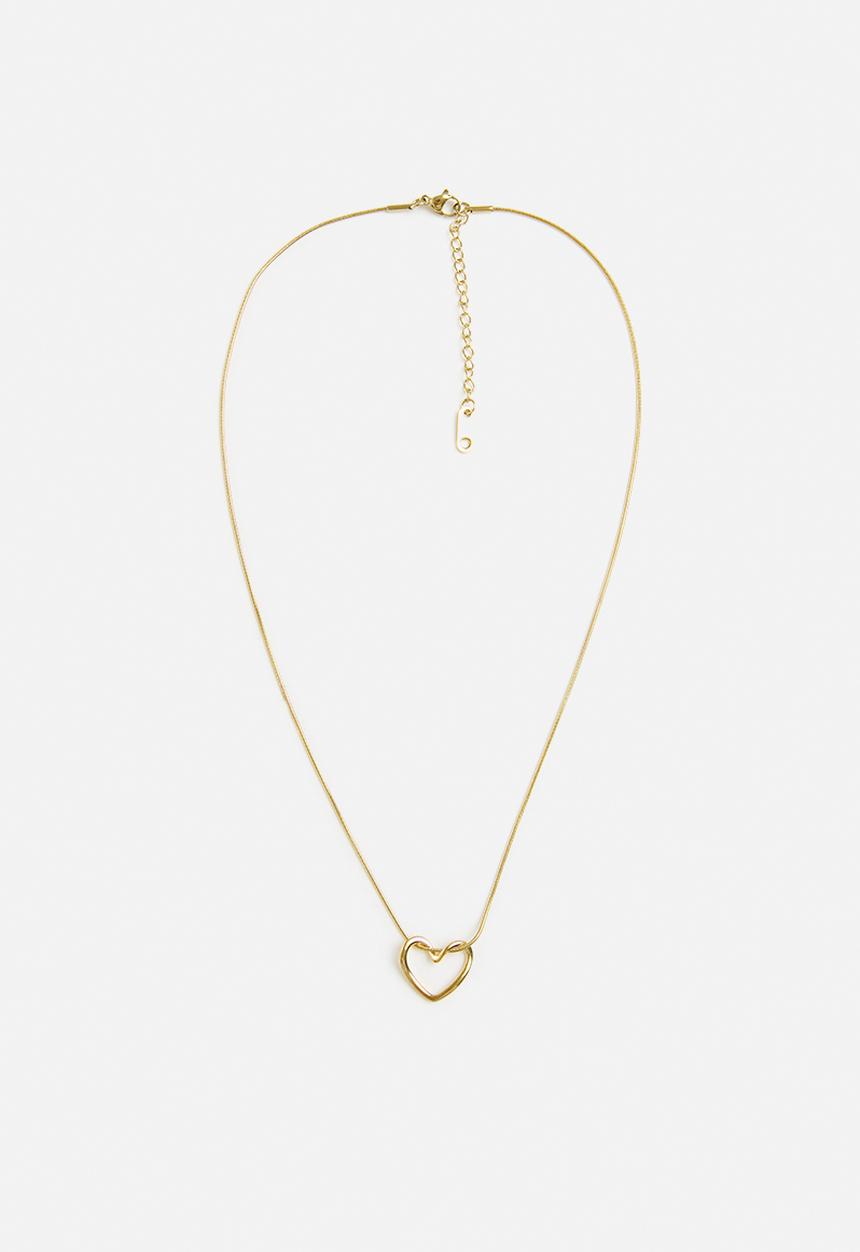 Zoe on Trend - Twisted heart necklace-gold