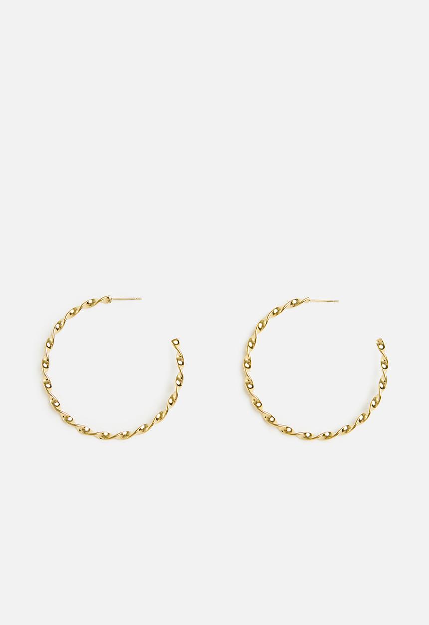 Zoe on Trend - Large twisted hoop earrings-gold