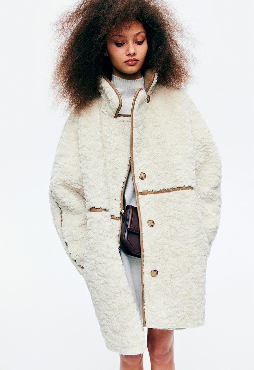 H&M - Fluffy coat - beige
