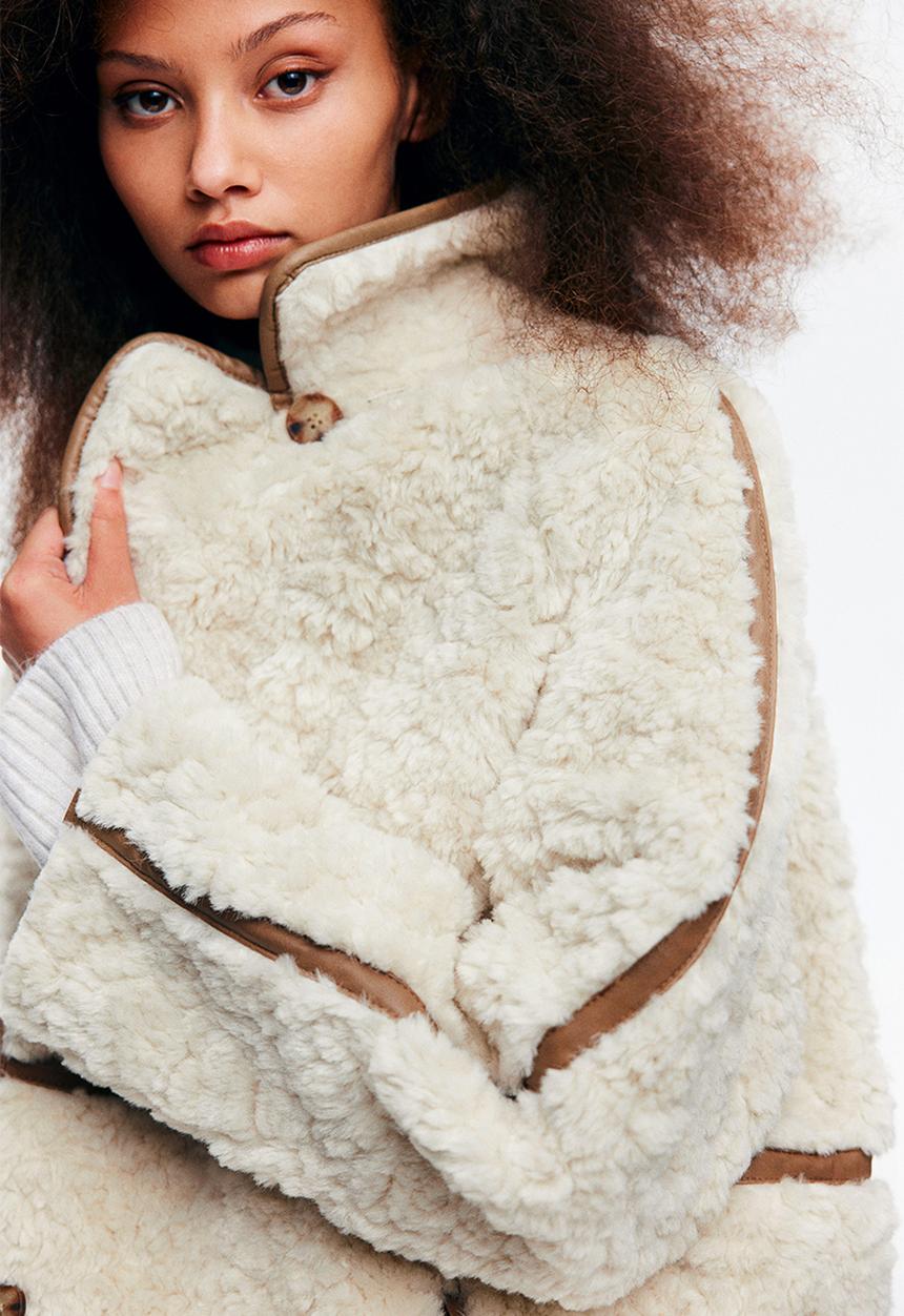 H&M - Fluffy coat - beige