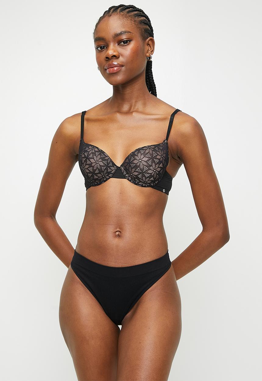 KANGOL - 2 Pack lace padded T-shirt bra - black/print