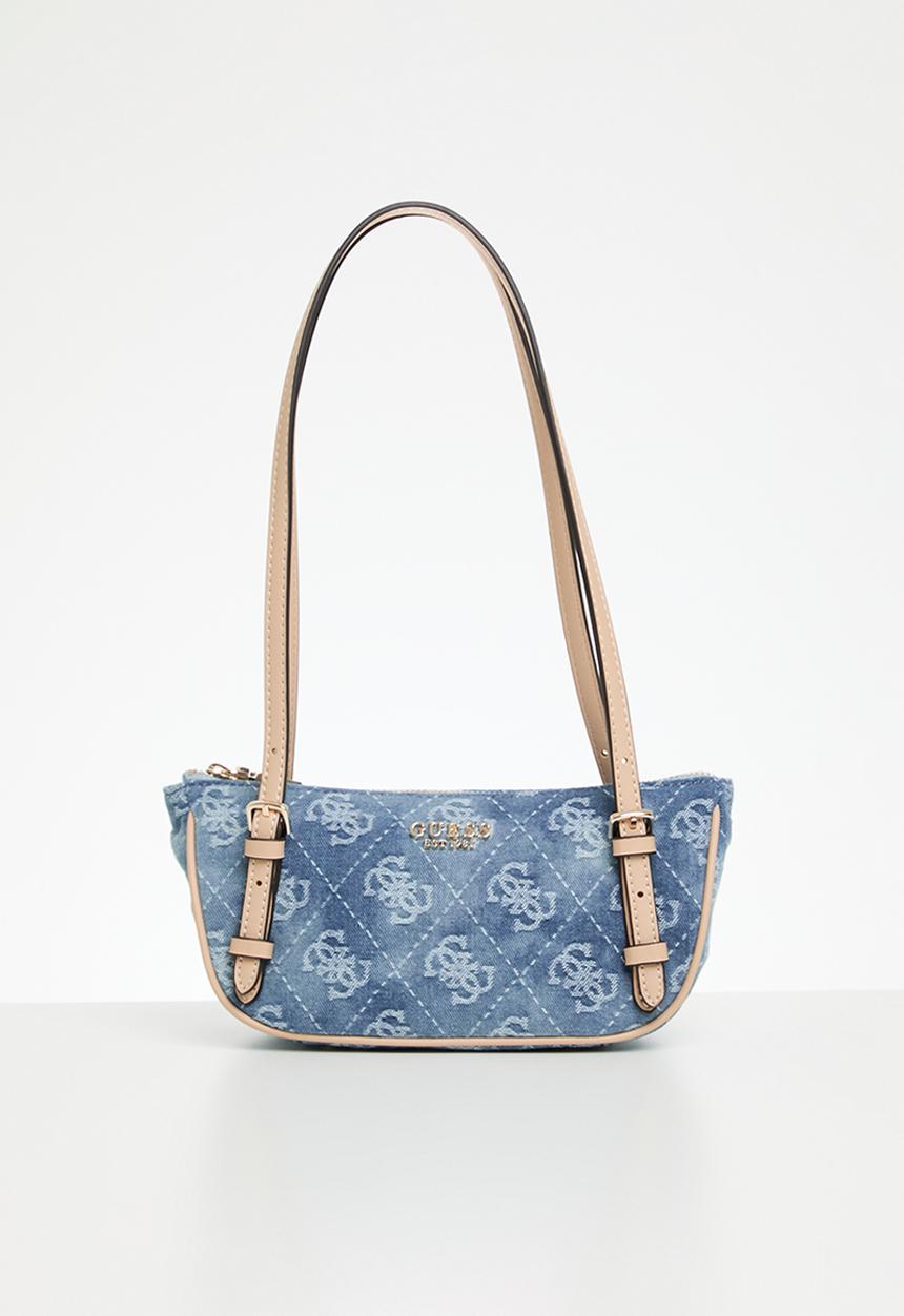 GUESS - Cerelia mini satchel shoulder bag - denim logo