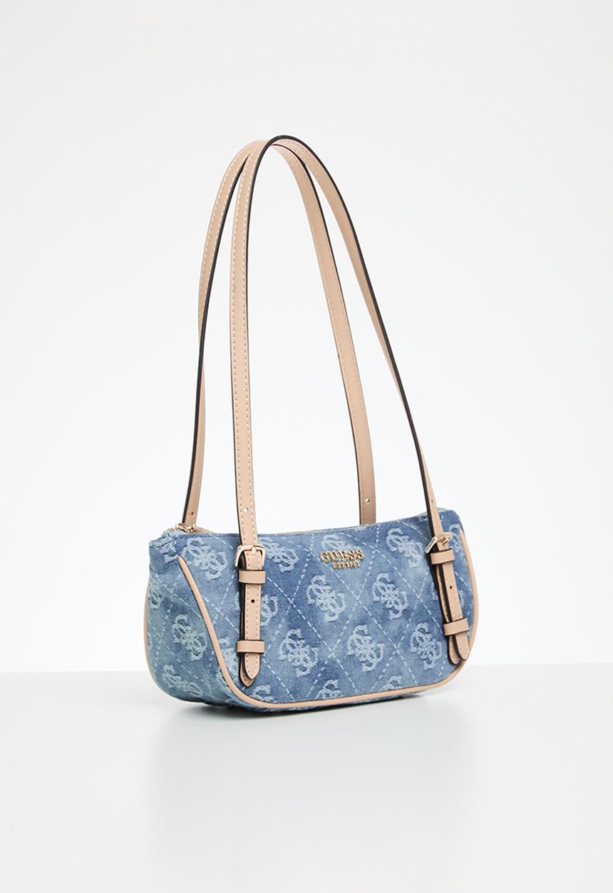 GUESS - Cerelia mini satchel shoulder bag - denim logo