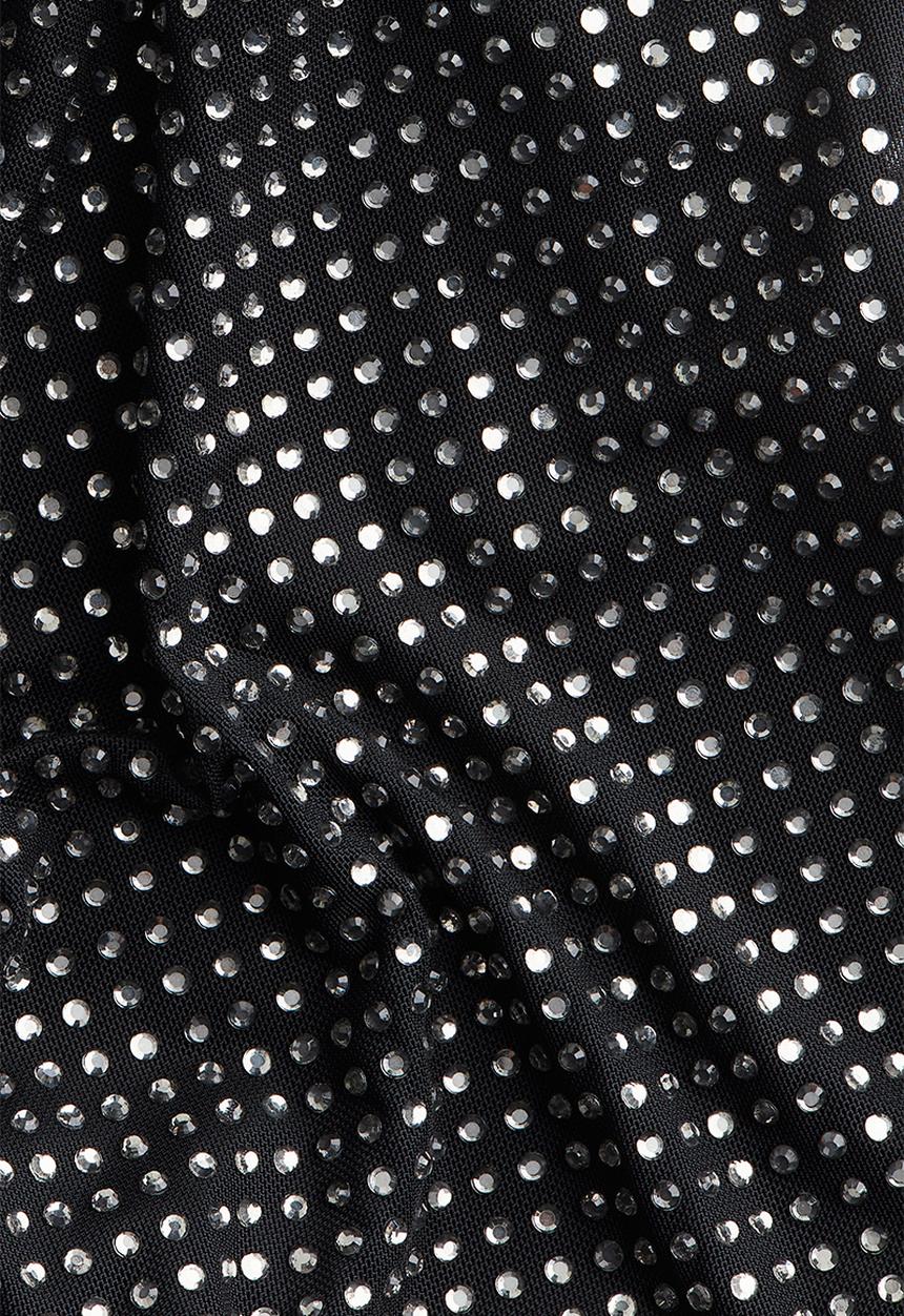 H&M - Rhinestone-embellished mesh body - black