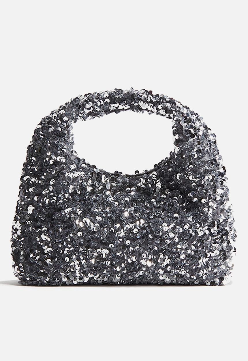 H&M - Sequined handbag - silver