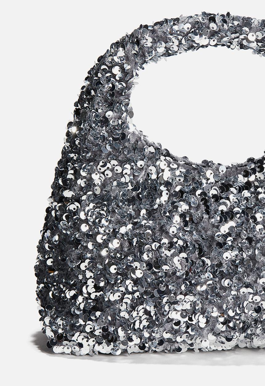 H&M - Sequined handbag - silver