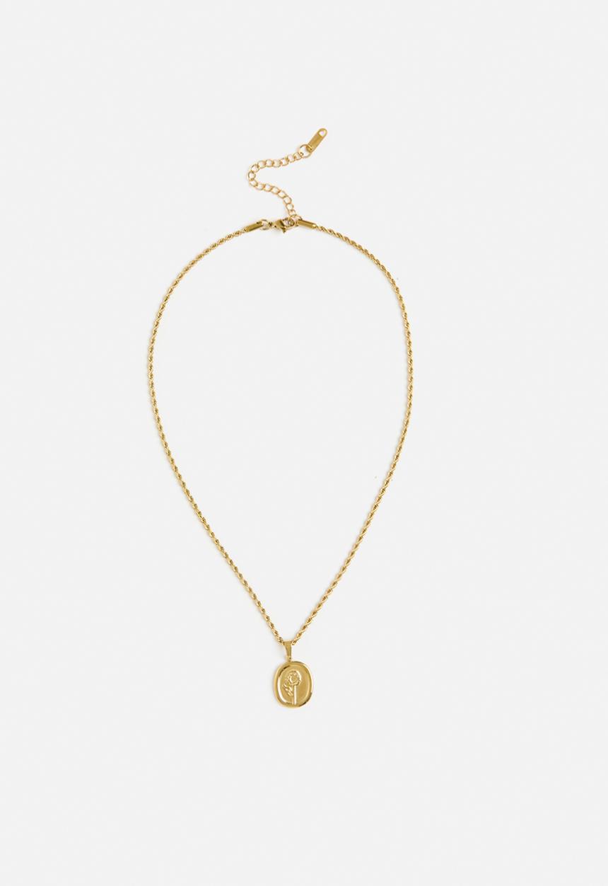 Zoe on Trend - Pretty flower necklace-gold