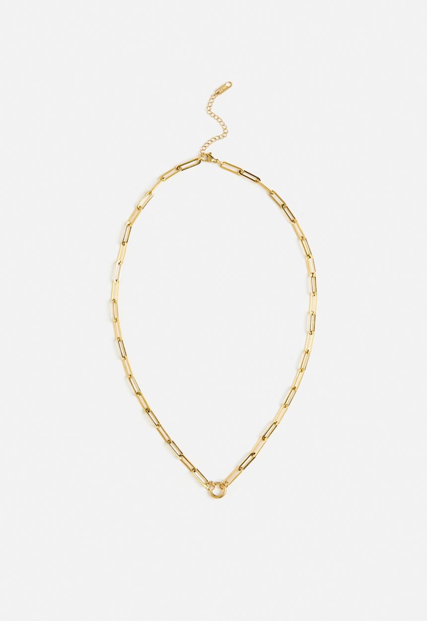 Zoe on Trend - Modern link necklace-gold