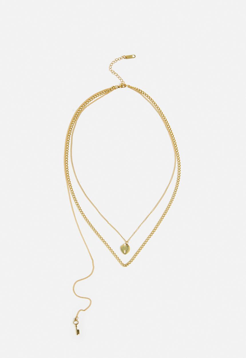 Zoe on Trend - Double-strand heart necklace-gold