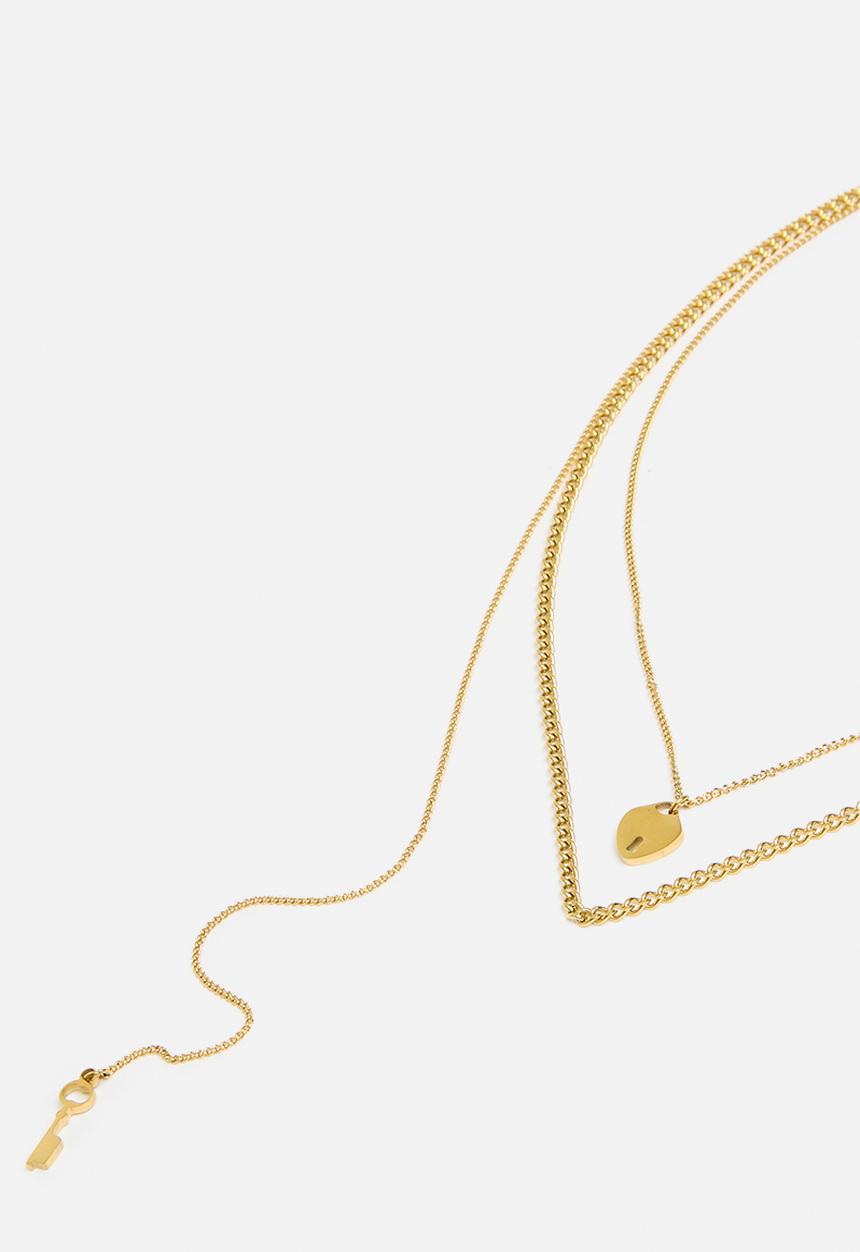 Zoe on Trend - Double-strand heart necklace-gold