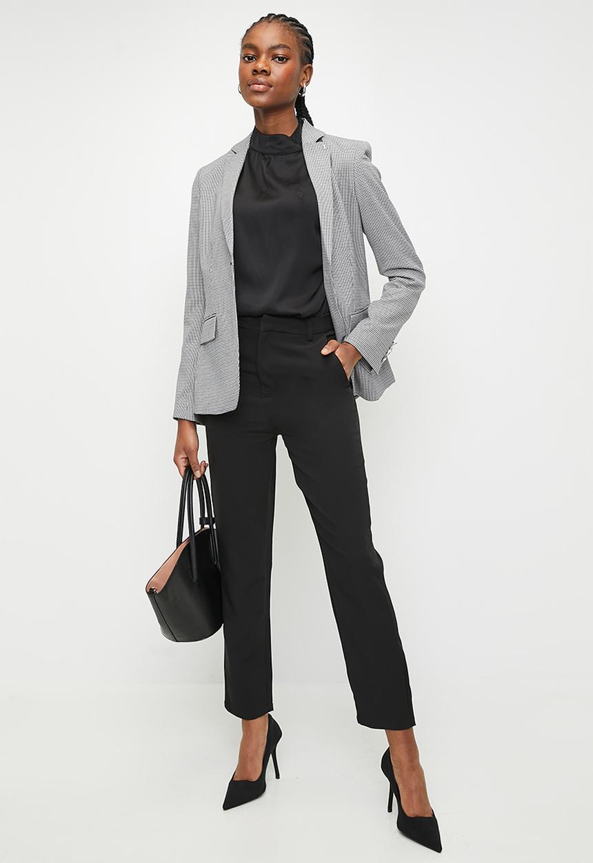 POLO - Wmn nadia long sleeve blouse - black