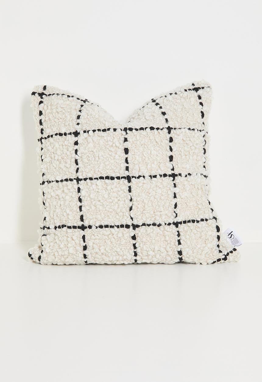 Sixth Floor - GRID WOVEN CUSHION COVER - NEUTRAL