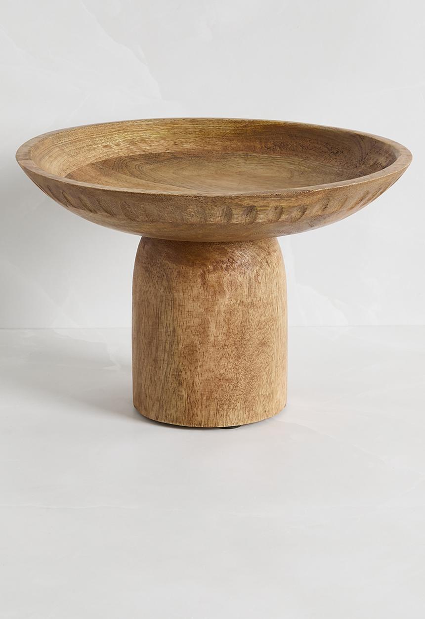 Sixth Floor - Carved wooded fruit bowl - Natural