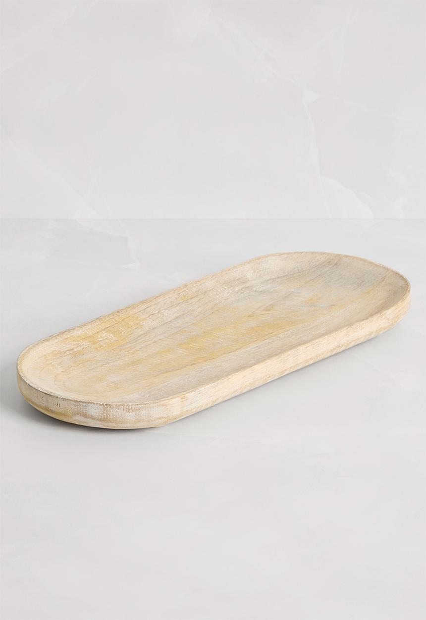 Sixth Floor - Whitewashed baguette tray - Natural
