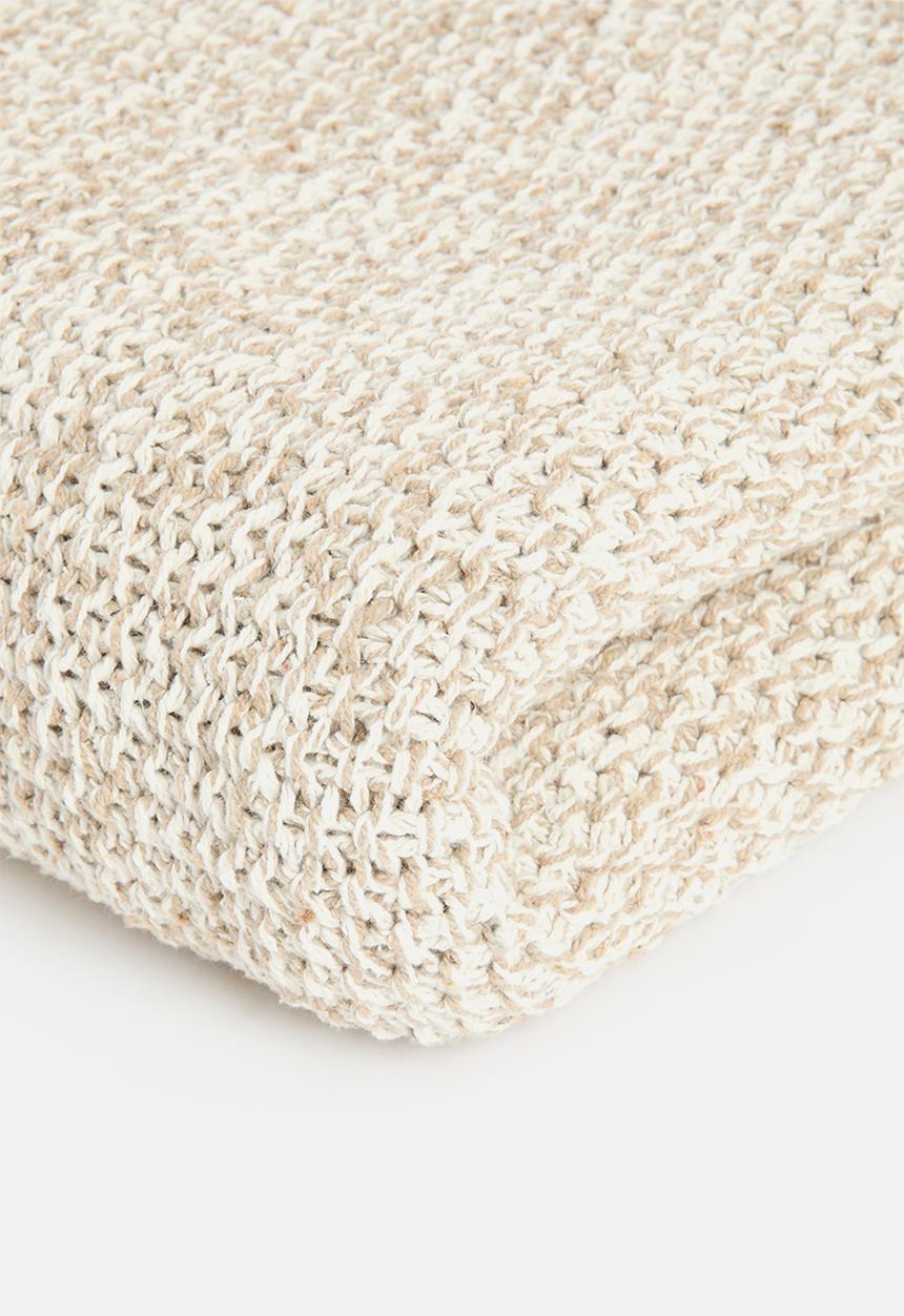 Sixth Floor - Melange Knitted Throw Natural